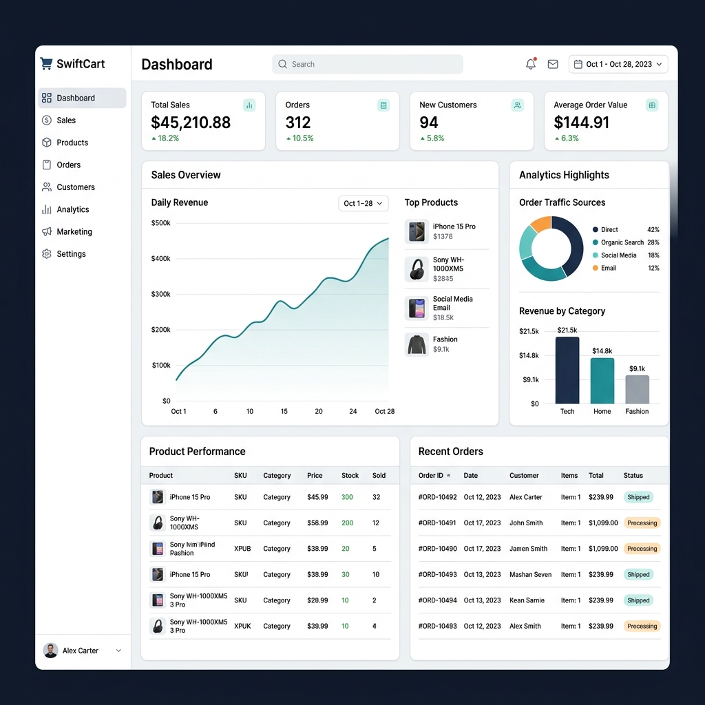 Apex E-Commerce Dashboard